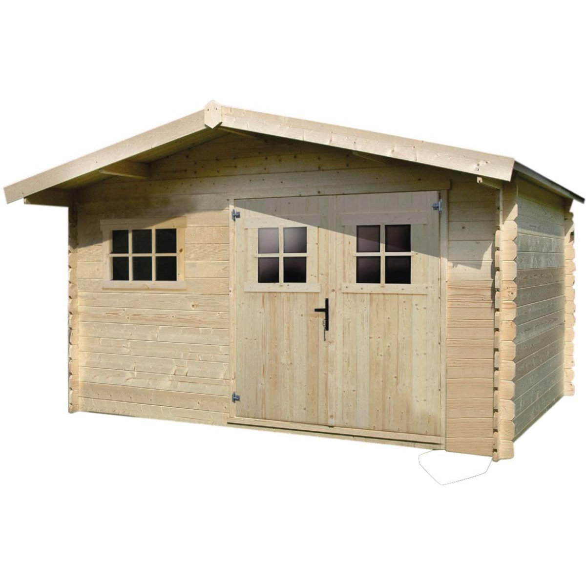 Habitat et Jardin Abri jardin bois - 19,72 m² - 4.64 x 4.25 x 2,32 m - 28 mm