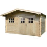 Habitat et Jardin Abri jardin bois - 19,72 m² - 4.64 x 4.25 x 2,32 m - 28 mm