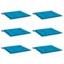 Voir la diapositive 3 : VIDAXL Coussins de chaise jardin lot de 6 bleu 40x40x3 cm tissu oxford
