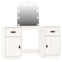 Voir la diapositive 2 : VIDAXL Ensemble de coiffeuse avec LED Blanc Bois de pin solide
