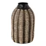 Paris Prix Vase Design en Rotin  Corono  55cm Noir & Naturel