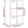 Voir la diapositive 6 : VIDAXL Armoire de rangement Gris beton 60x29,5x90 cm Bois d'ingenierie
