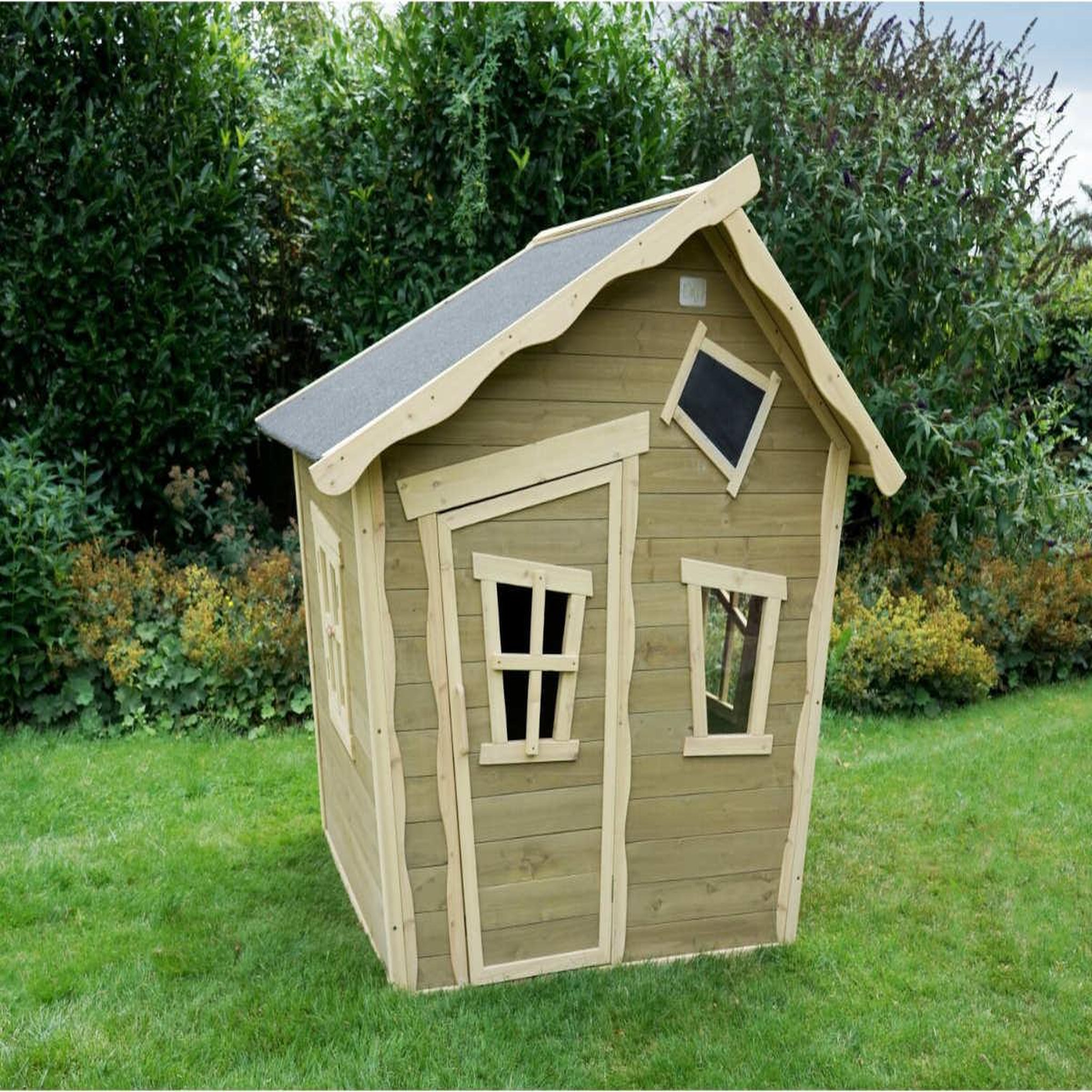 Voir la diapositive 2 : EXIT TOYS Maisonnette en bois pour enfants Crooky 100 - Exit Toys