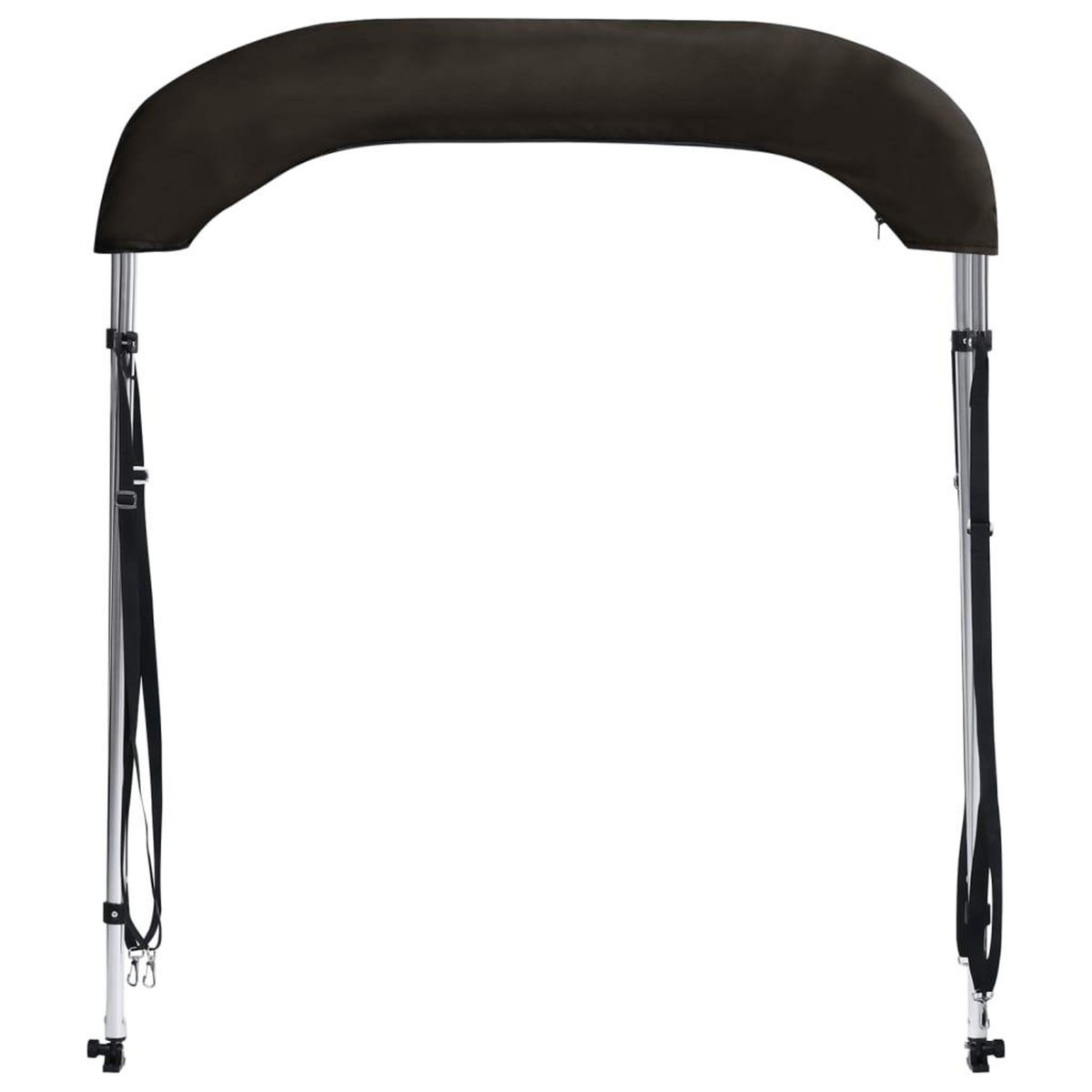 VIDAXL Auvent bimini a 2 arceaux noir 180x130x110 cm