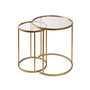 Voir la diapositive 1 : Habitat et Jardin Lot de 2 tables basses en métal  Aurum  - 60 x 60 x 43 cm - Or Transparent