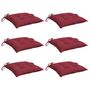Voir la diapositive 3 : VIDAXL Coussins de chaise lot de 6 bordeaux 40x40x7 cm tissu oxford