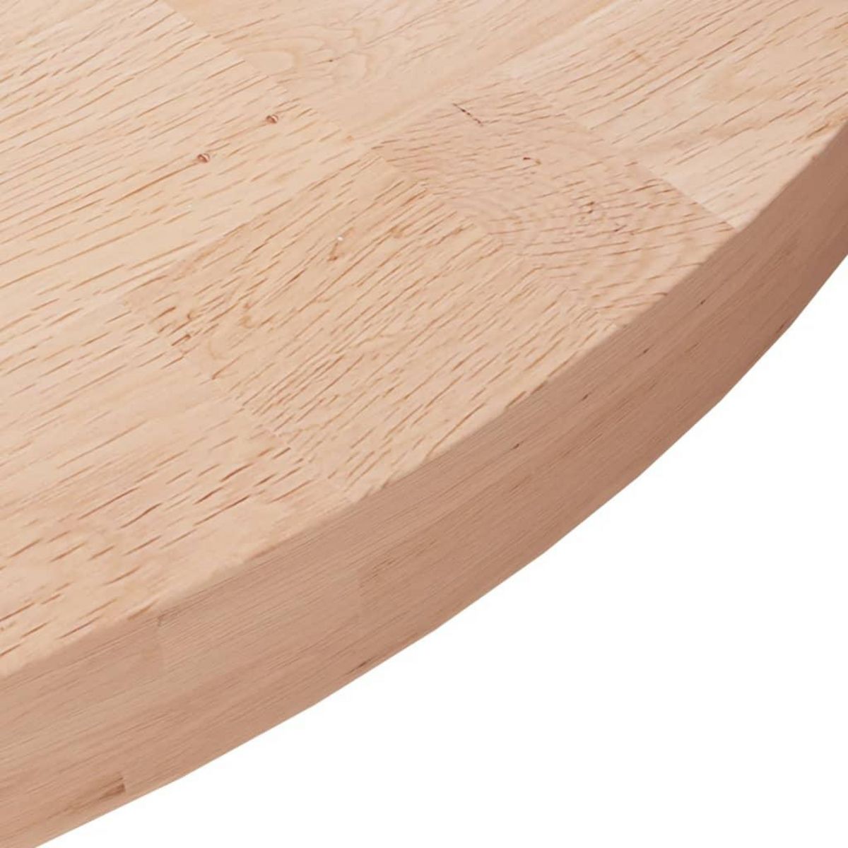 VIDAXL Dessus de table rond Ø80x4 cm Bois de chene massif non traite