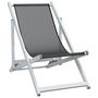Voir la diapositive 3 : VIDAXL Chaises de plage pliantes lot de 2 gris aluminium et textilene
