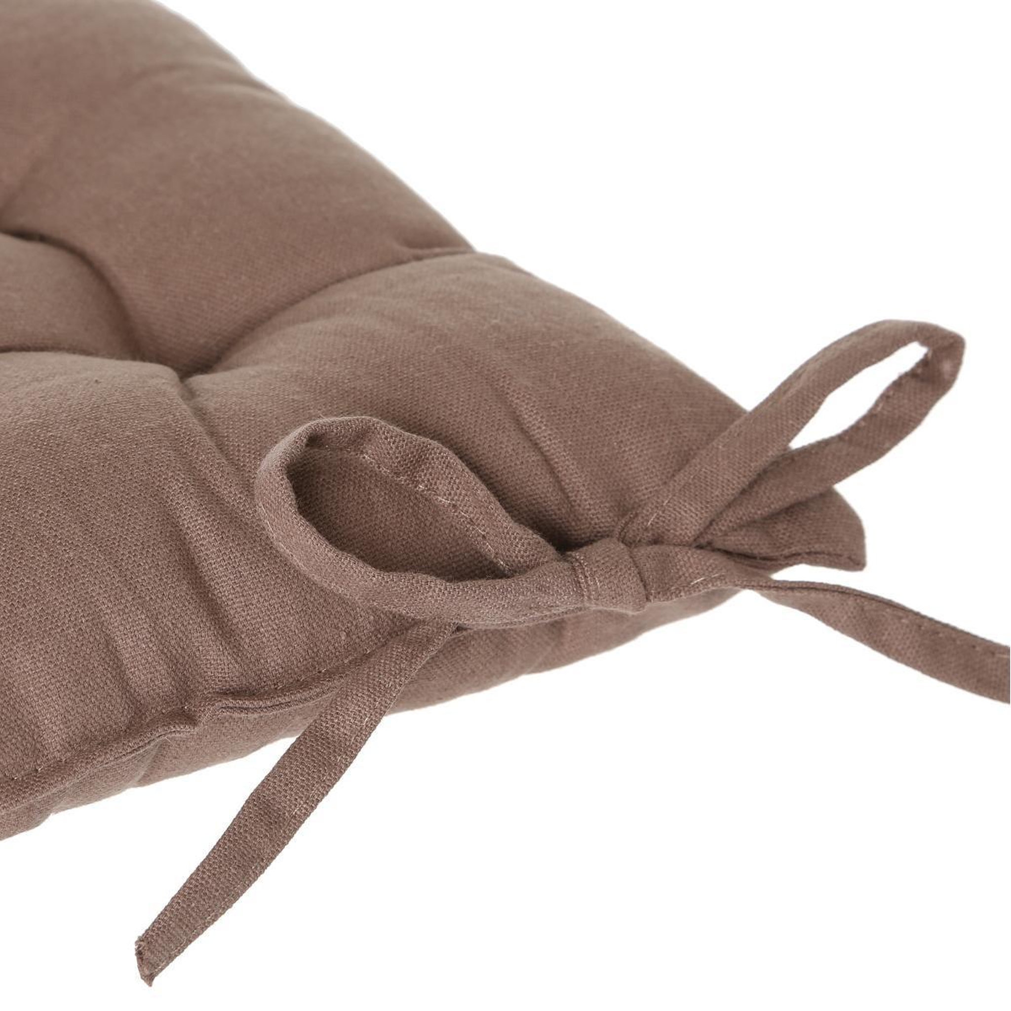 Voir la diapositive 3 : ATMOSPHERA Galette de Chaise  Loria  38x38cm Taupe