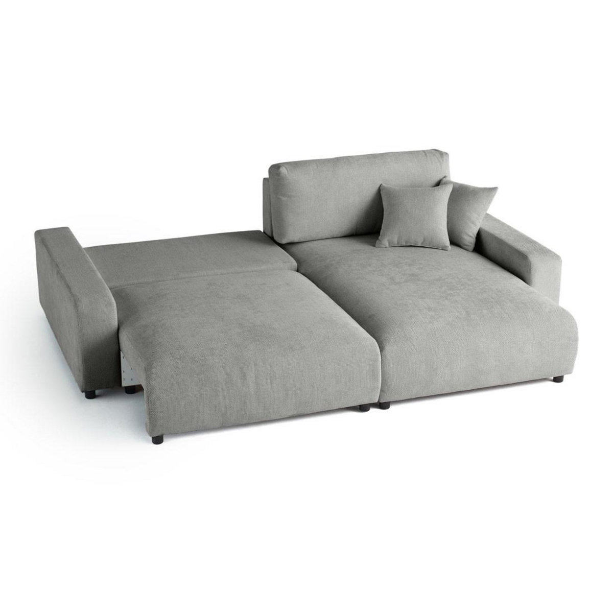 LISA DESIGN Pivoine - canapé d'angle réversible - 4 places - convertible avec coffre - en velours texturé