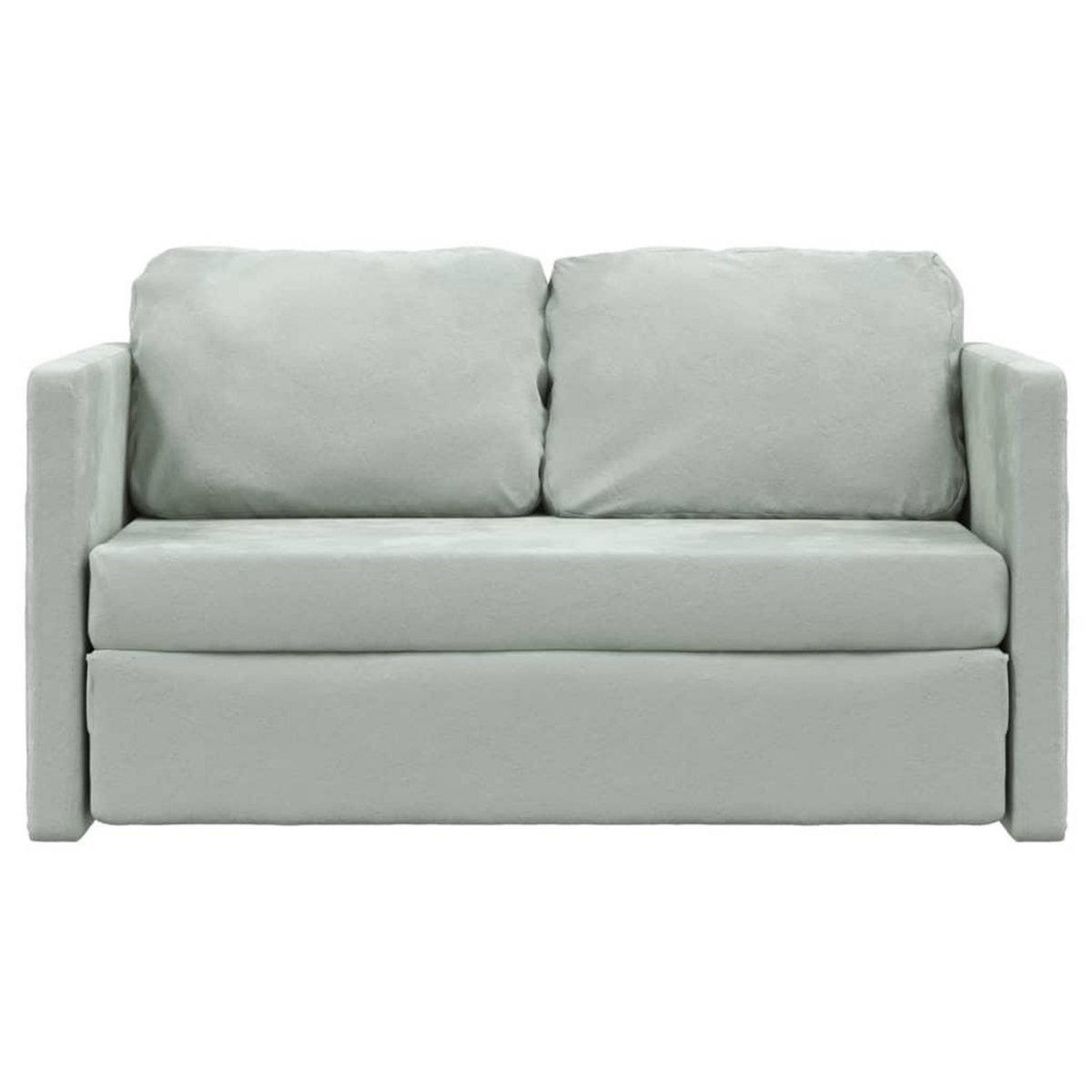 VIDAXL Canape-lit 2 en 1 gris clair 122x204x55 cm velours