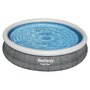 Voir la diapositive 4 : BESTWAY Piscine autoportée ronde motif rotin gris 366x76cm Fast Set