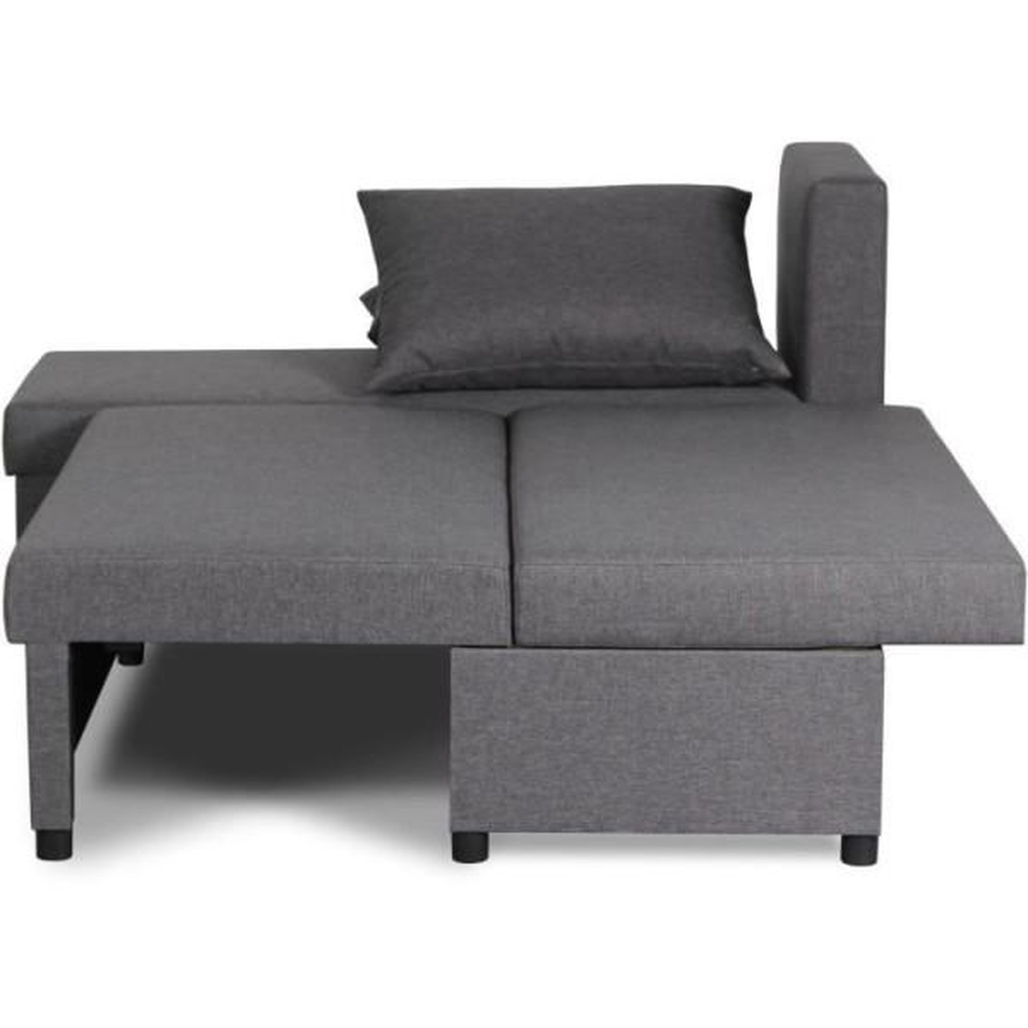 Voir la diapositive 4 : MARKET24 Canapé d'angle réversible – Tissu Gris – L 192 x P 143 x H 79 cm – JOSS - Fabriqué en Ukraine