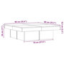Voir la diapositive 6 : VIDAXL Table basse chene artisanal 90x90x28 cm bois d'ingenierie