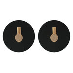 Paris Prix Lot de 2 Patères Adhésives en Métal  Fixeo  5cm Noir