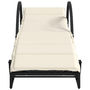 Voir la diapositive 4 : VIDAXL Chaise longue avec coussin noir 60x199x42 cm resine tressee