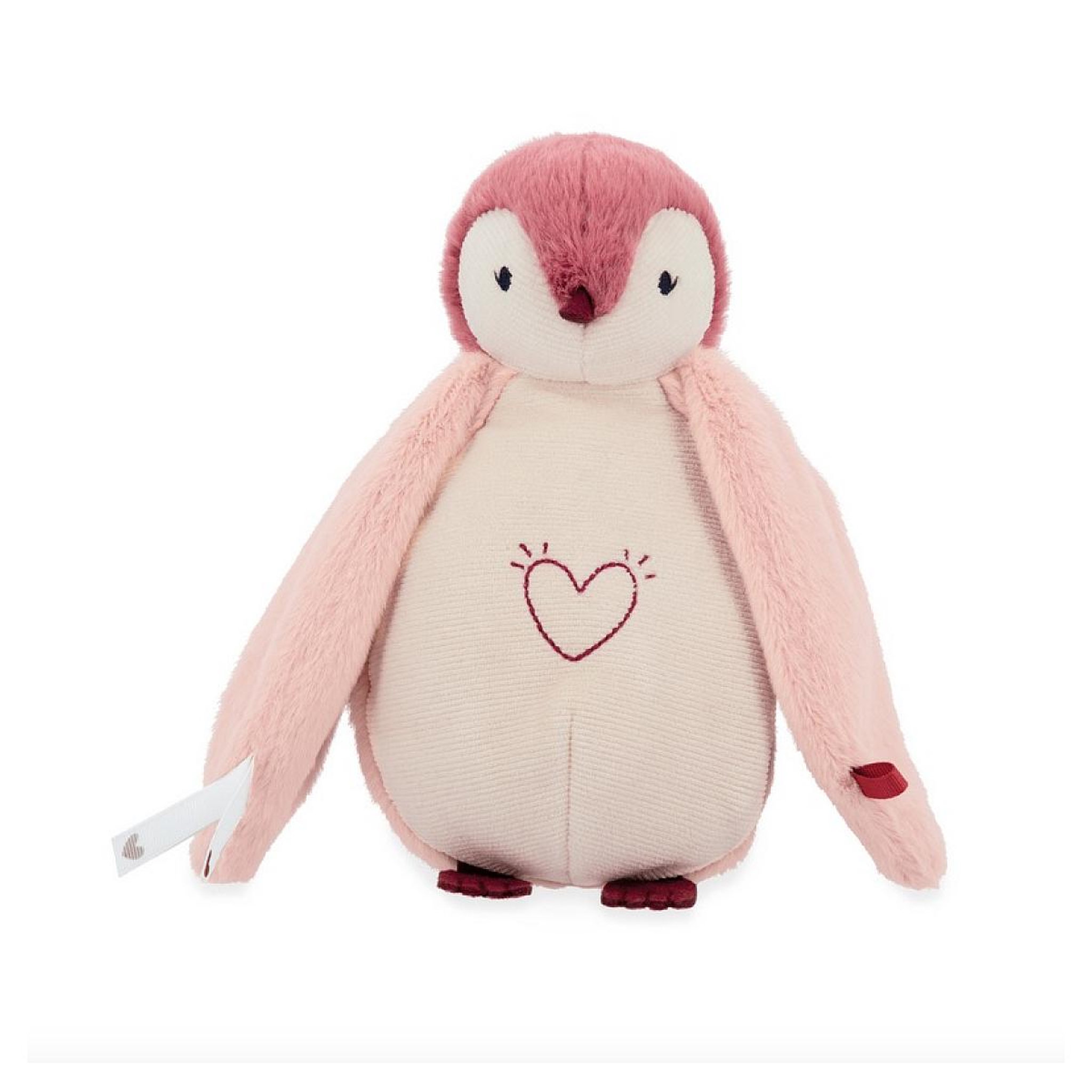 Voir la diapositive 2 : Kaloo Peluche veilleuse - Manchot rose