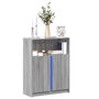 Voir la diapositive 1 : VIDAXL Buffet avec LED sonoma gris 77x34x100 cm bois d'ingenierie