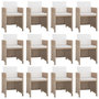 Voir la diapositive 2 : VIDAXL Ensemble a manger d'exterieur et coussins 13 pcs Resine tressee
