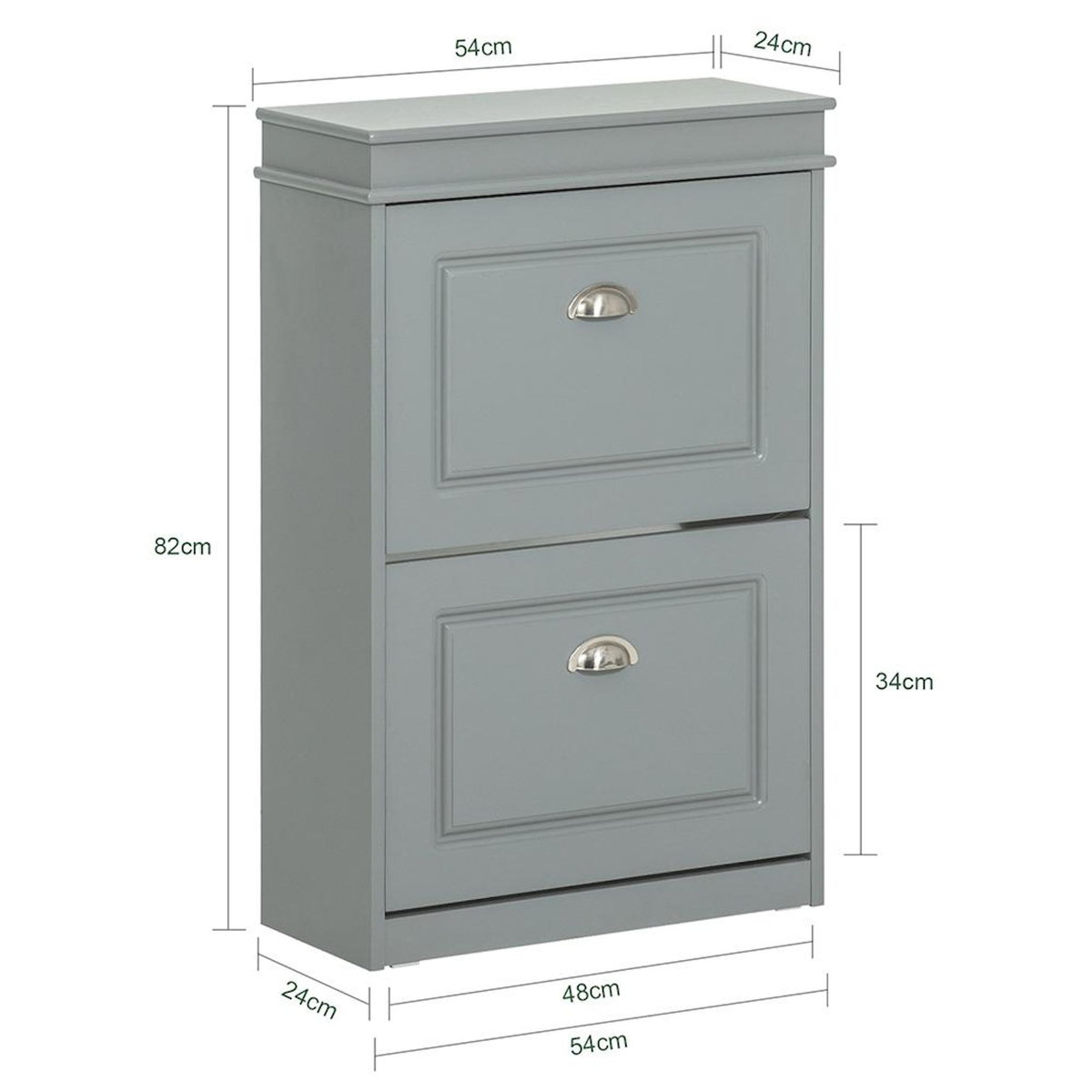 SOBUY SoBuy - Meuble À Chaussures à 2 tiroirs - Classique - FSR78