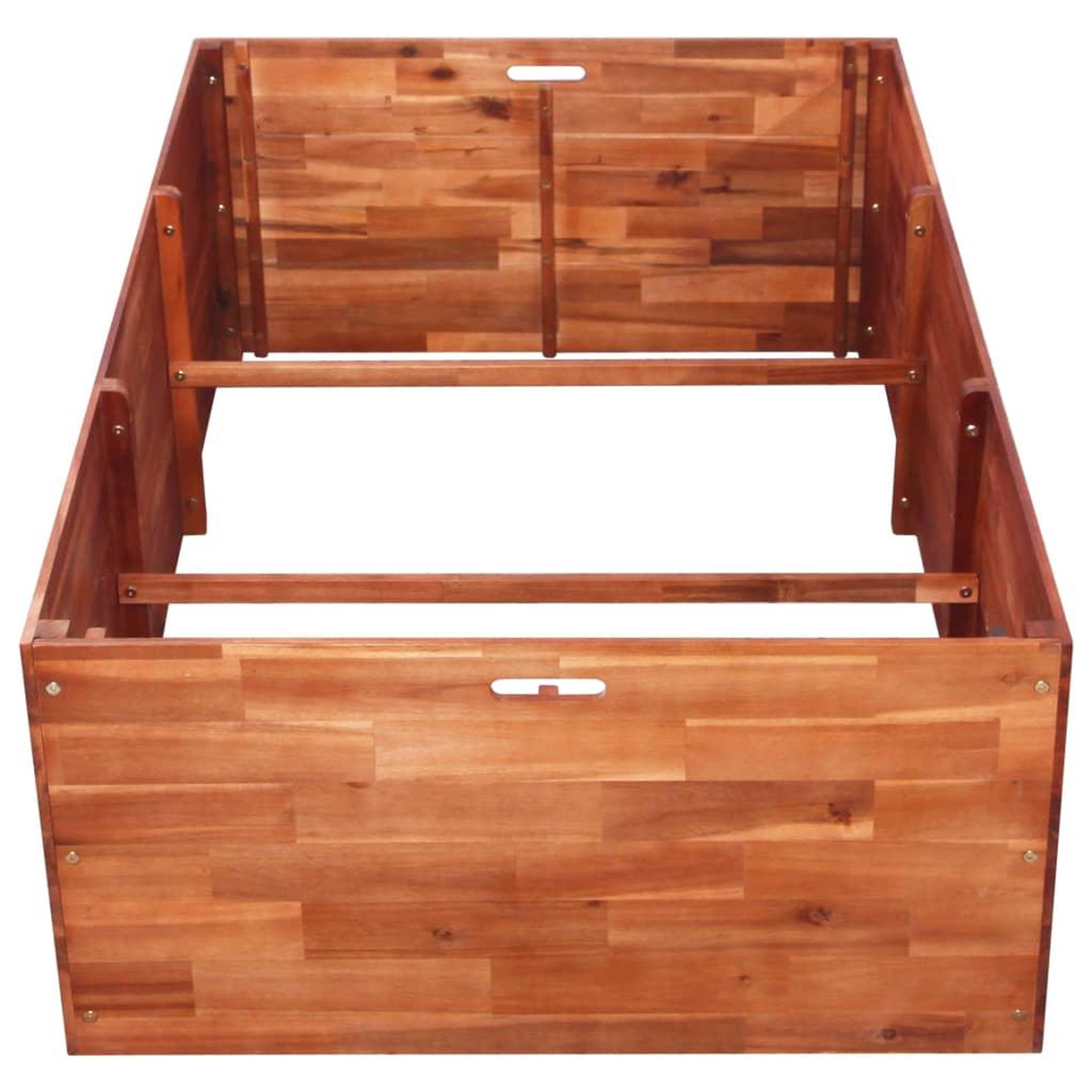 Voir la diapositive 3 : VIDAXL Lit sureleve de jardin Bois d'acacia 150x100x50 cm