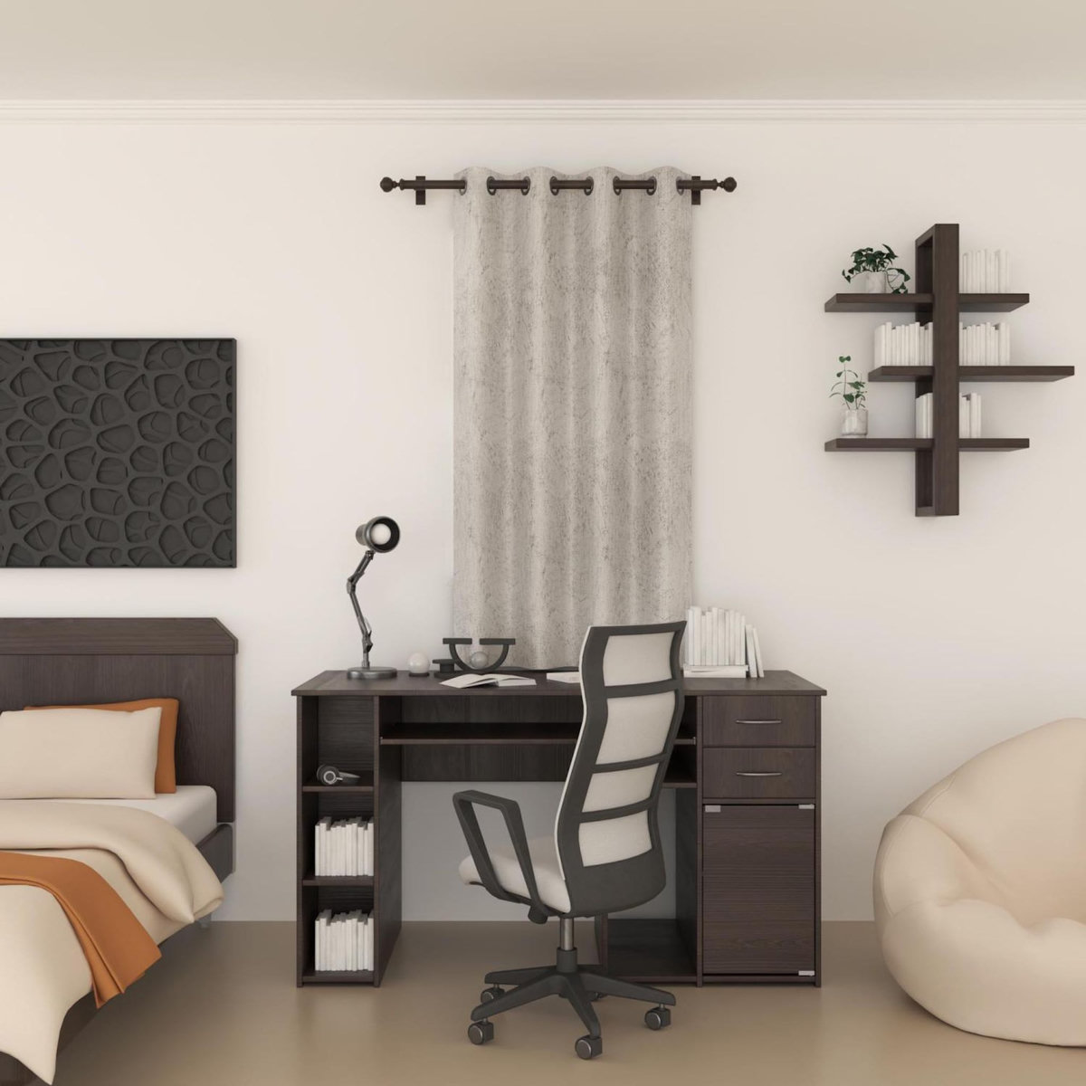 SOLEIL D'OCRE Rideau occultant à oeillets ADRIEN, par Soleil d'Ocre