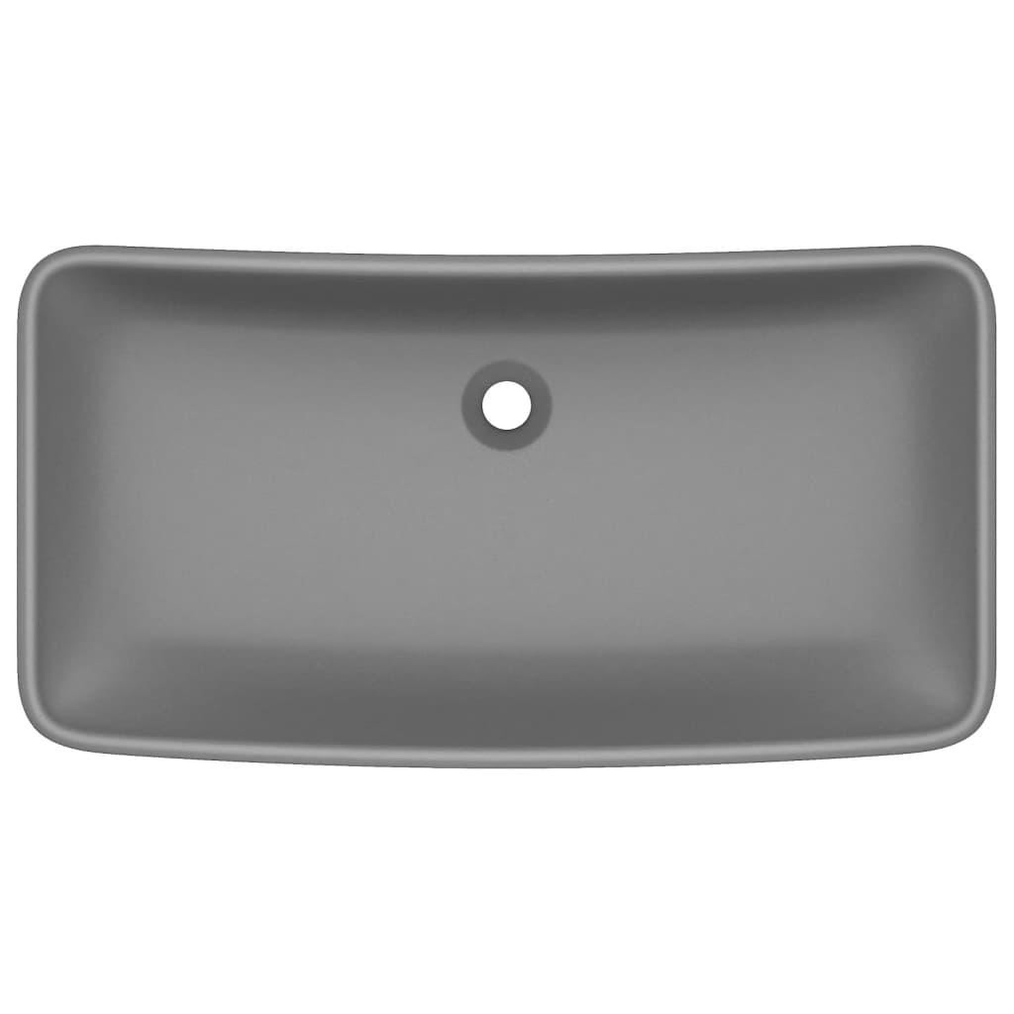Voir la diapositive 3 : VIDAXL Lavabo de luxe rectangulaire Gris fonce mat 71x38 cm Ceramique