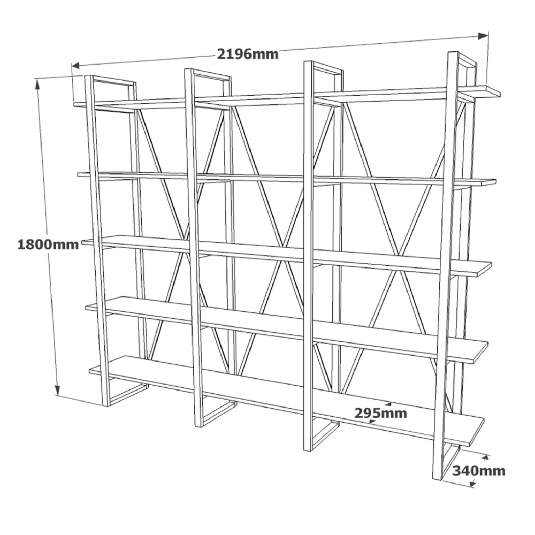 Voir la diapositive 5 : CONCEPT USINE Meuble à étagères bois et métal astoria