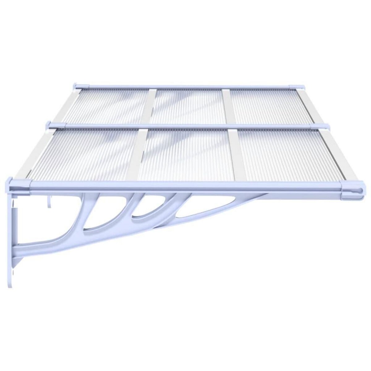 VIDAXL Auvent de porte Gris et transparent 152,5x90 cm Polycarbonate