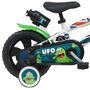 Voir la diapositive 2 : Vélo enfant - Modèle 12'' Garçon pour enfant de 85 à 100 cm avec stabilisateurs - Plaque décorative avant - Bidon arrière - 1 frein et roues à bâtons