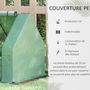 Voir la diapositive 5 : OUTSUNNY Mini serre de jardin serre à tomates avec carré potager - acier thermo-laqué, tôle d'acier ondulée, PE haute densité anti-UV - fenêtre zippée enroulable vert