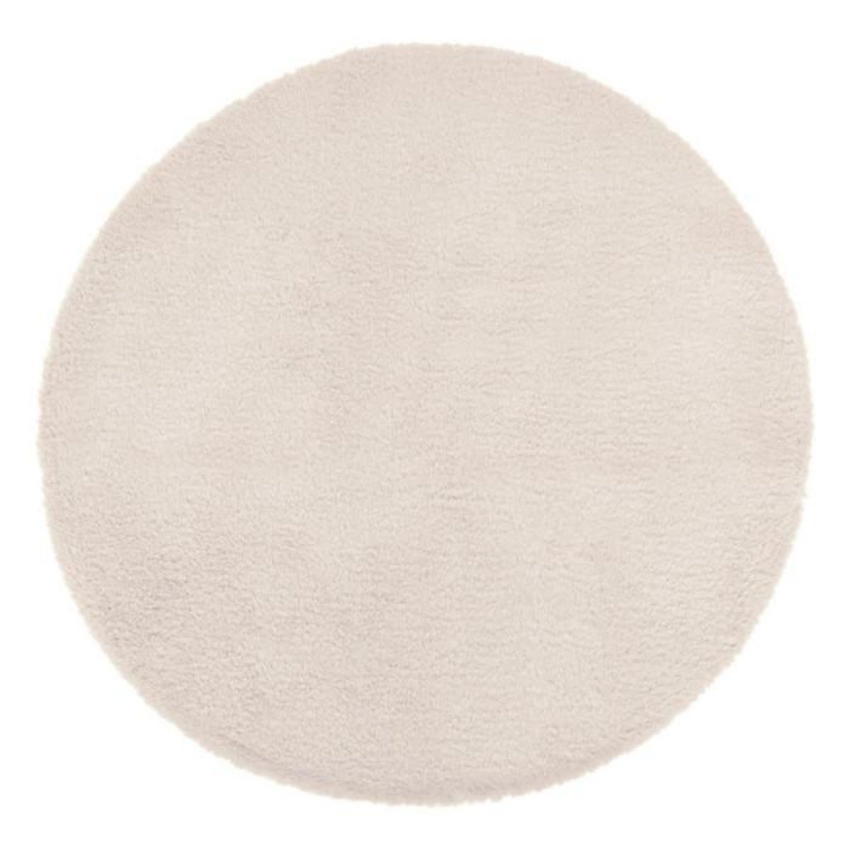 ATMOSPHERA Tapis Rond Imitation Fourrure  Doucea  80cm Ivoire