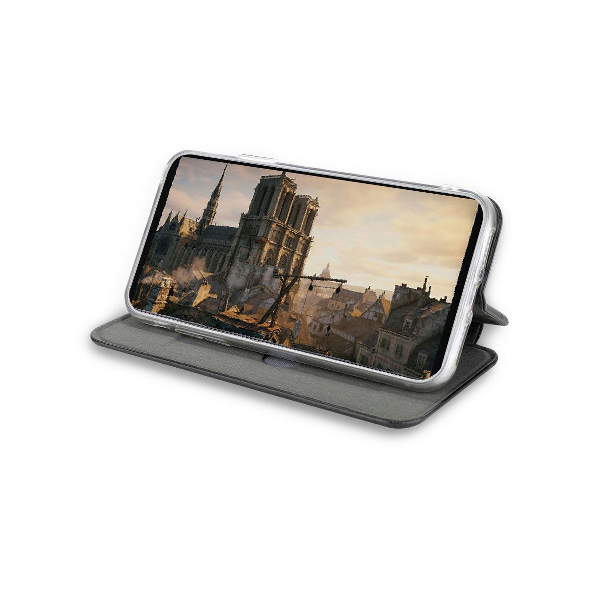Voir la diapositive 4 : IBROZ Pack honor 9x etui cuir noir + verre trempé