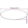 Voir la diapositive 5 : VIDAXL Dessus de table ronde en verre trempe 700 mm