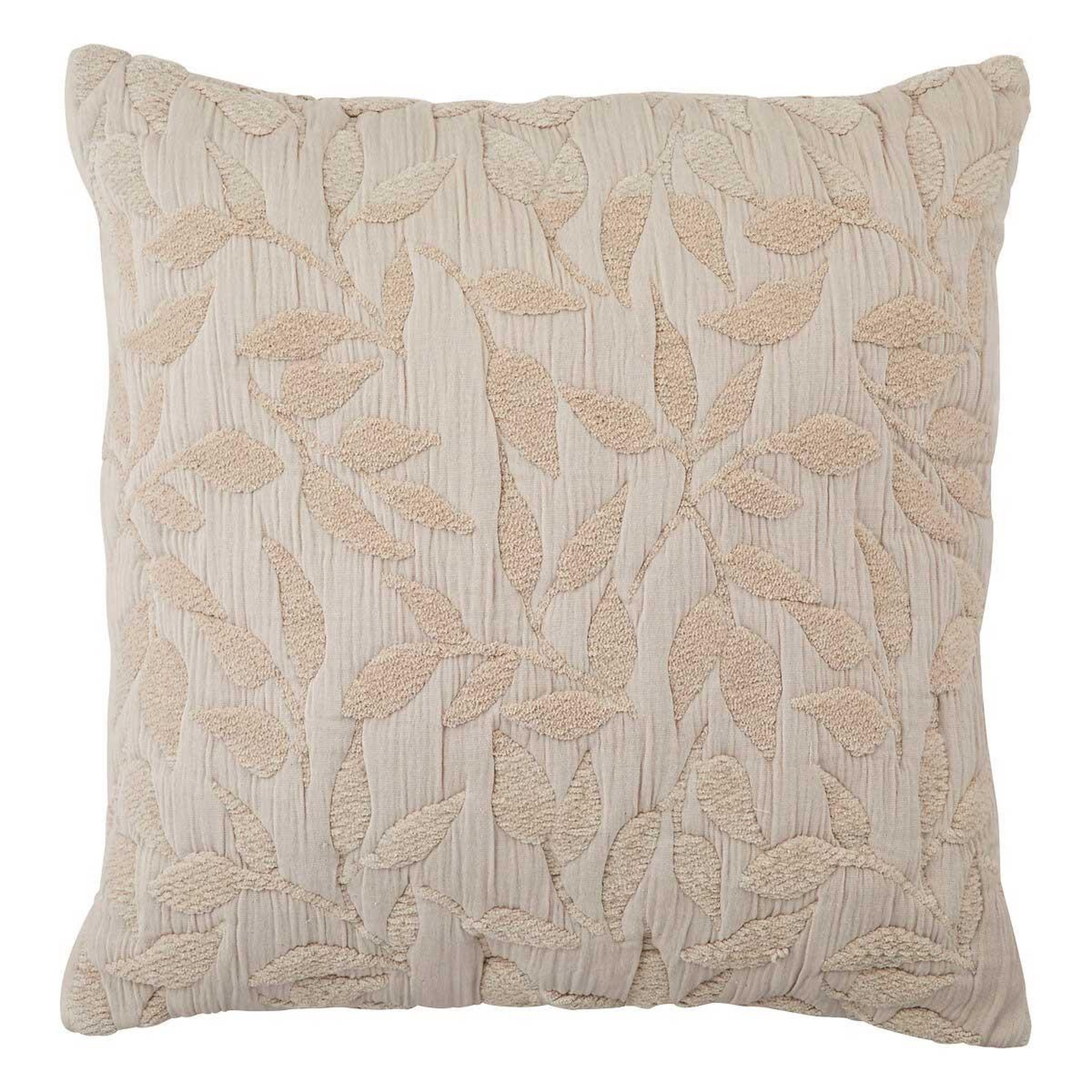 ATMOSPHERA Coussin déco jacquard  lethon  50x50cm beige lin