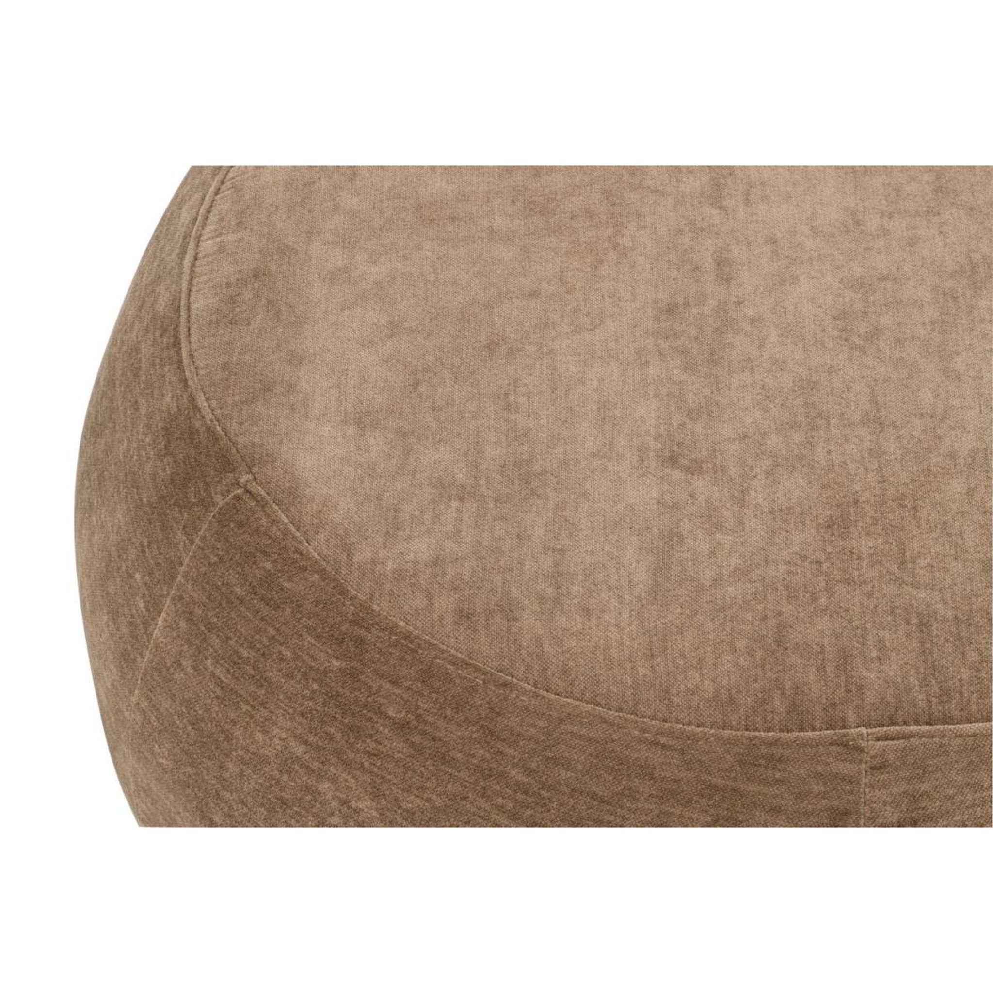 Voir la diapositive 2 : J-LINE Pouf rond en tissu  macaron  79cm taupe