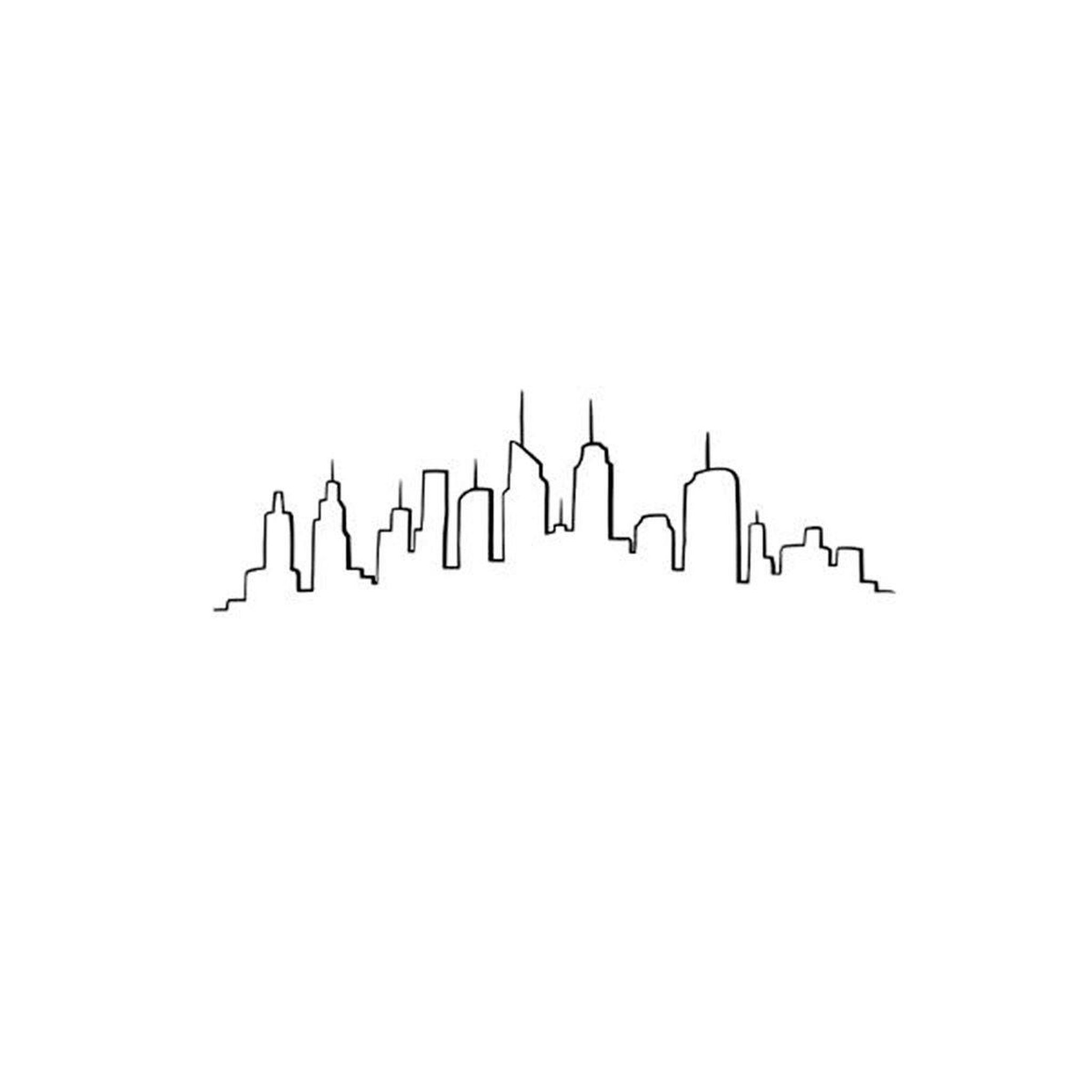 ATMOSPHERA Sticker plat déco  skyline  50x70cm noir