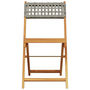 Voir la diapositive 4 : VIDAXL Chaises de jardin pliantes lot de 8 gris poly rotin bois massif