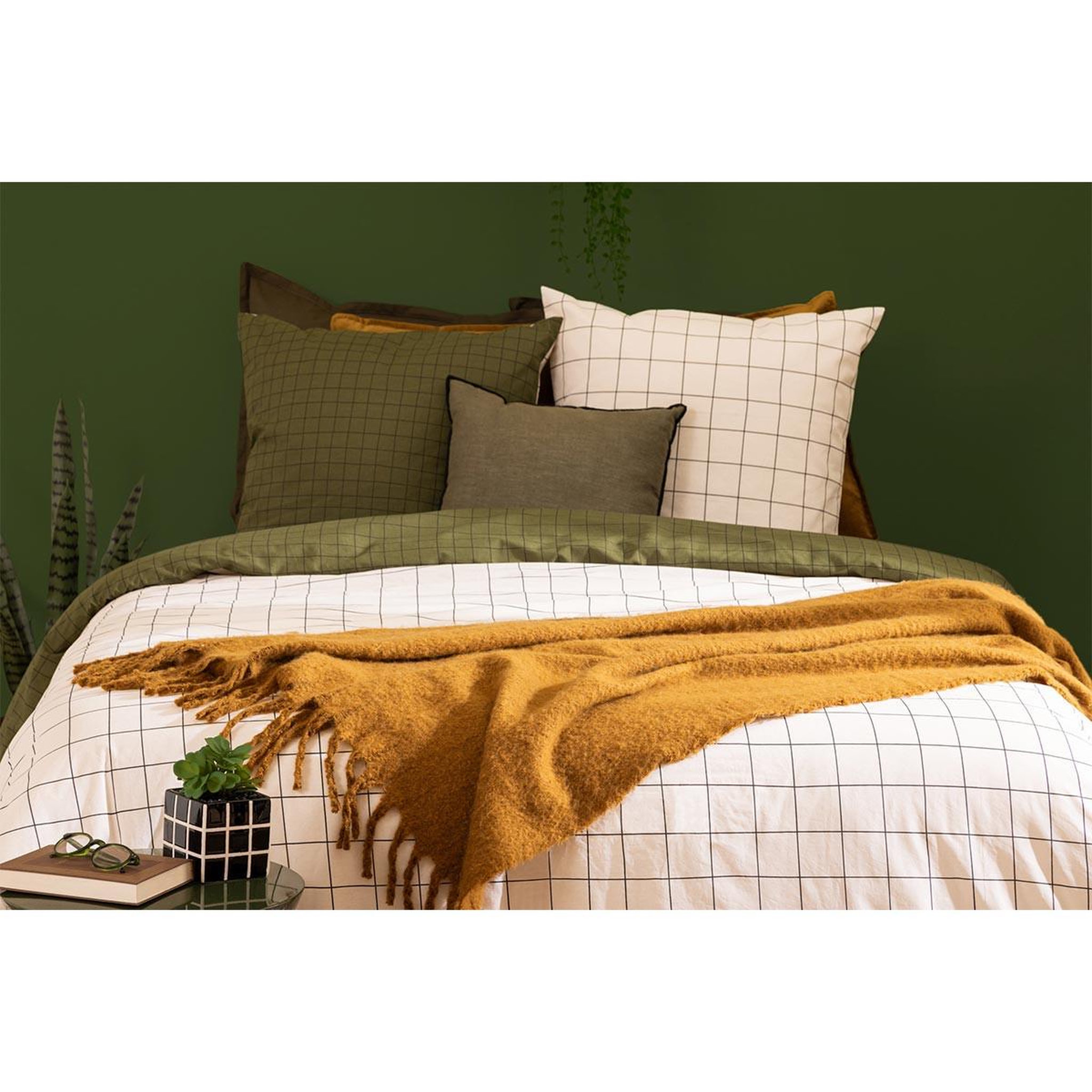Voir la diapositive 6 : ATMOSPHERA Parure de lit 3 pièces  maati  240x220cm beige