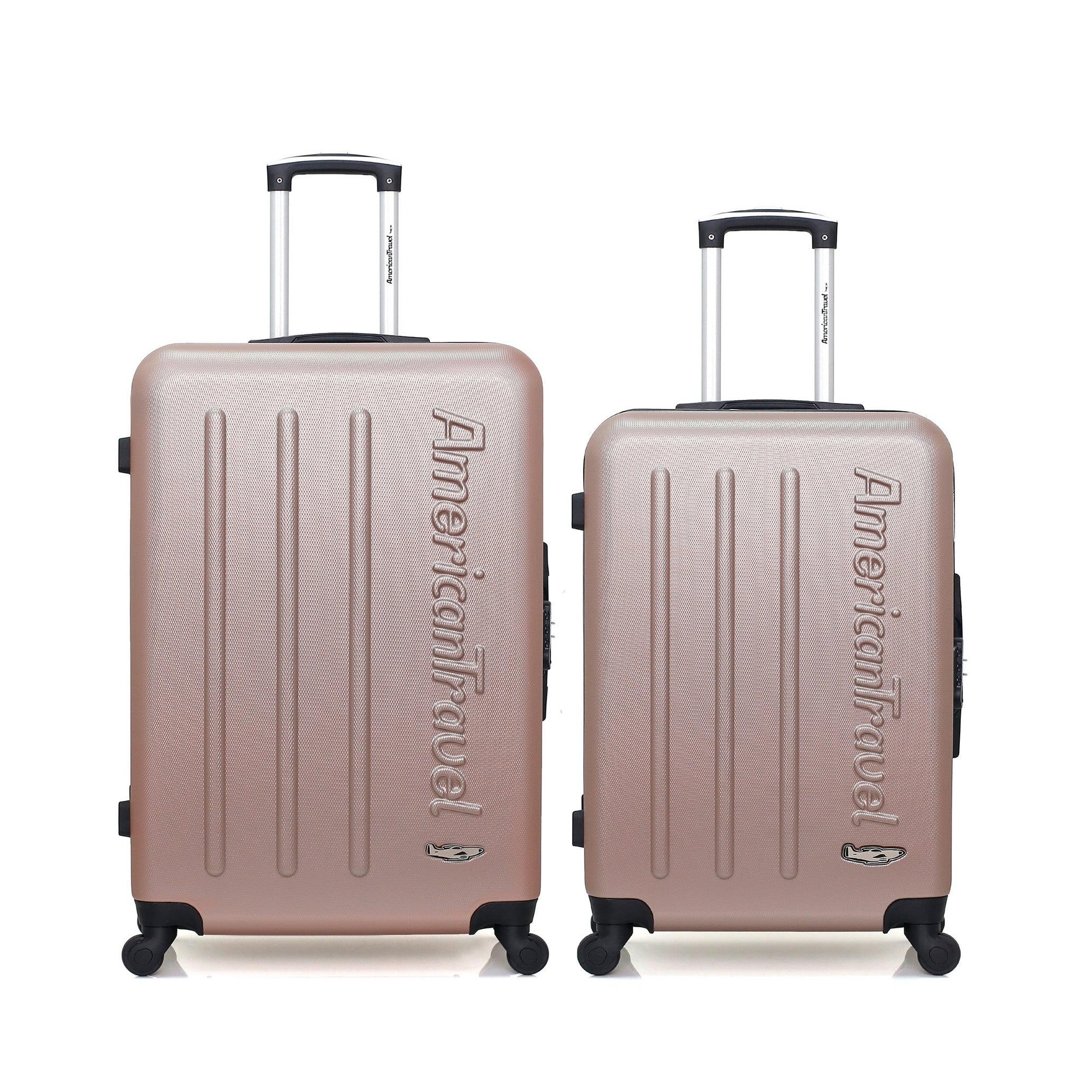 AMERICAN TRAVEL American travel  - lot de 2  -  valise grand format et valise weekend bronx