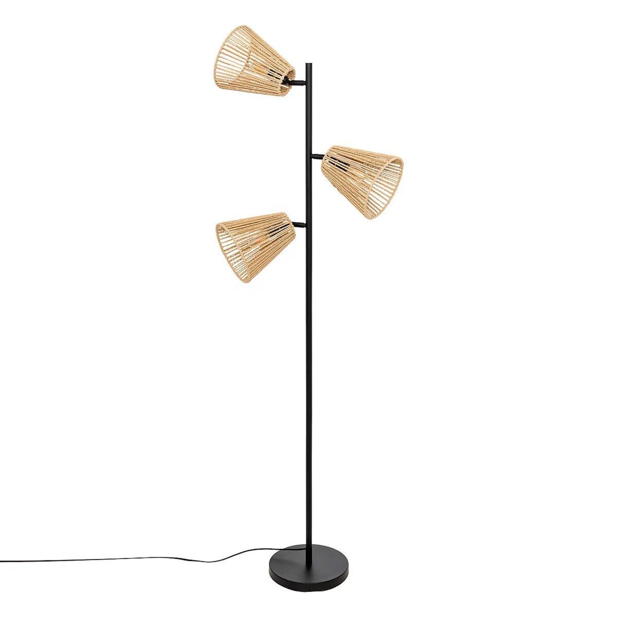 ATMOSPHERA Lampadaire 3 Abat-jours  Gaida  150cm Naturel