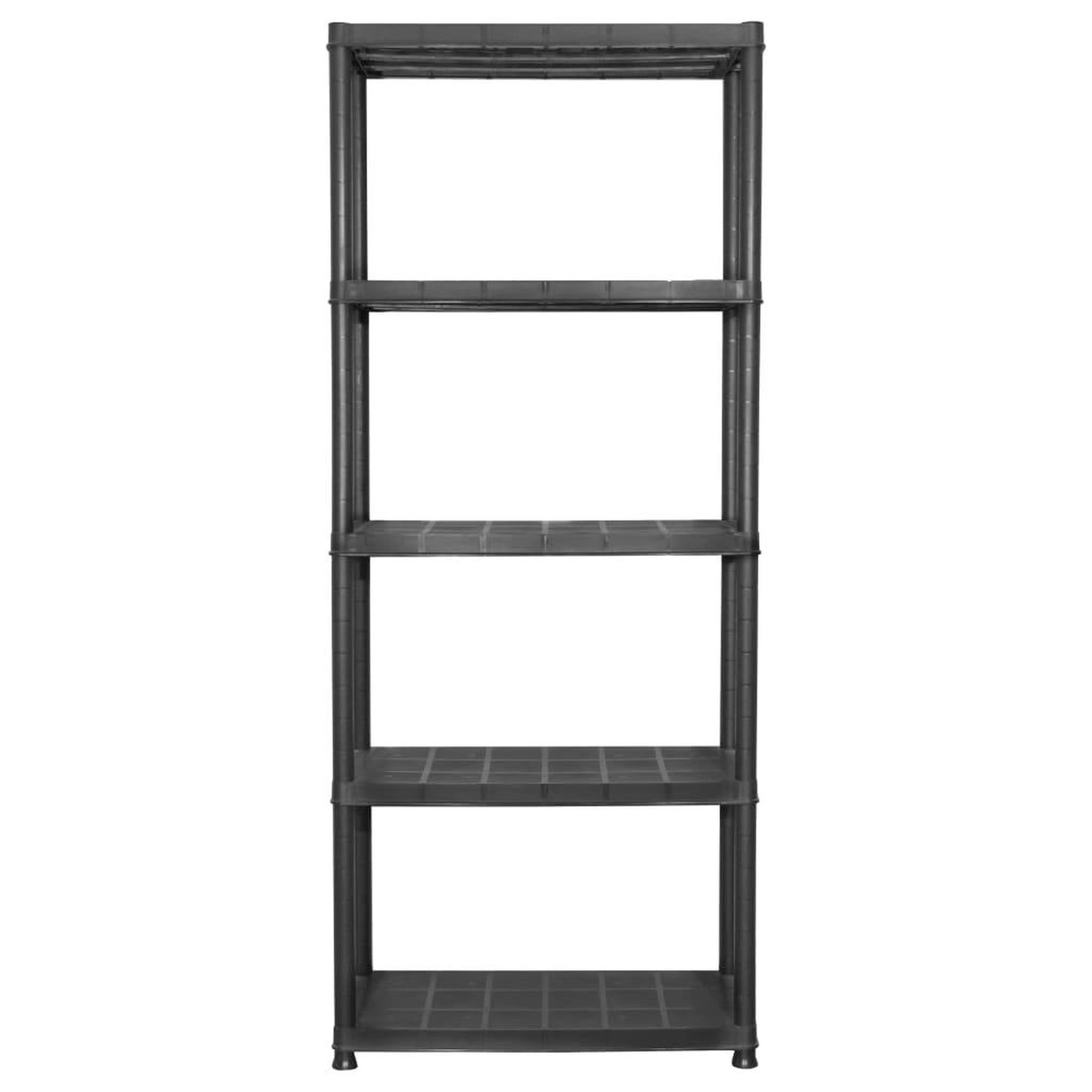 Voir la diapositive 3 : VIDAXL Etagere de rangement a 5 niveaux Noir 71x38x170 cm Plastique