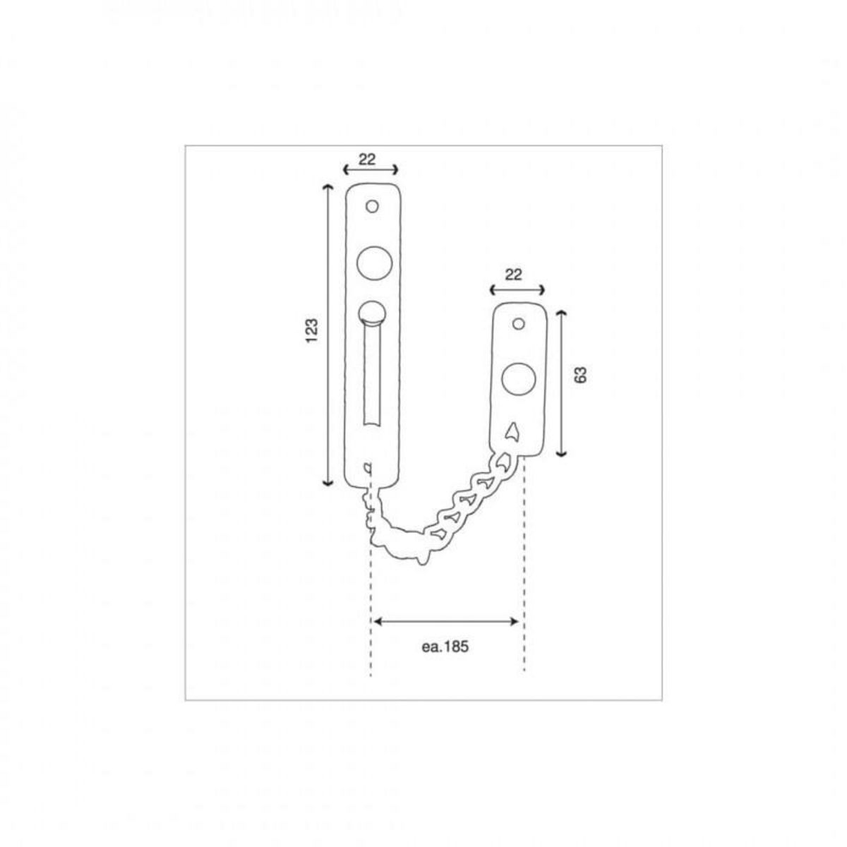 ESPACE-BRICOLAGE Entrebailleur de porte avec chaine - finition inox brossé