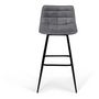 Voir la diapositive 5 : Lot de 4 tabourets chaises de bar assise velour pieds métal SIA