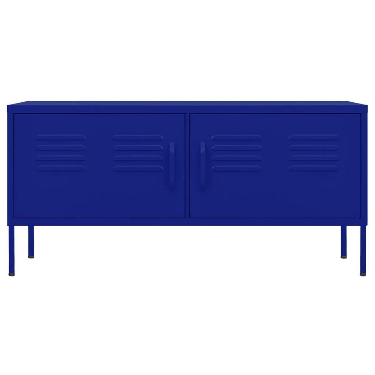 VIDAXL Meuble TV Bleu marine 105x35x50 cm Acier