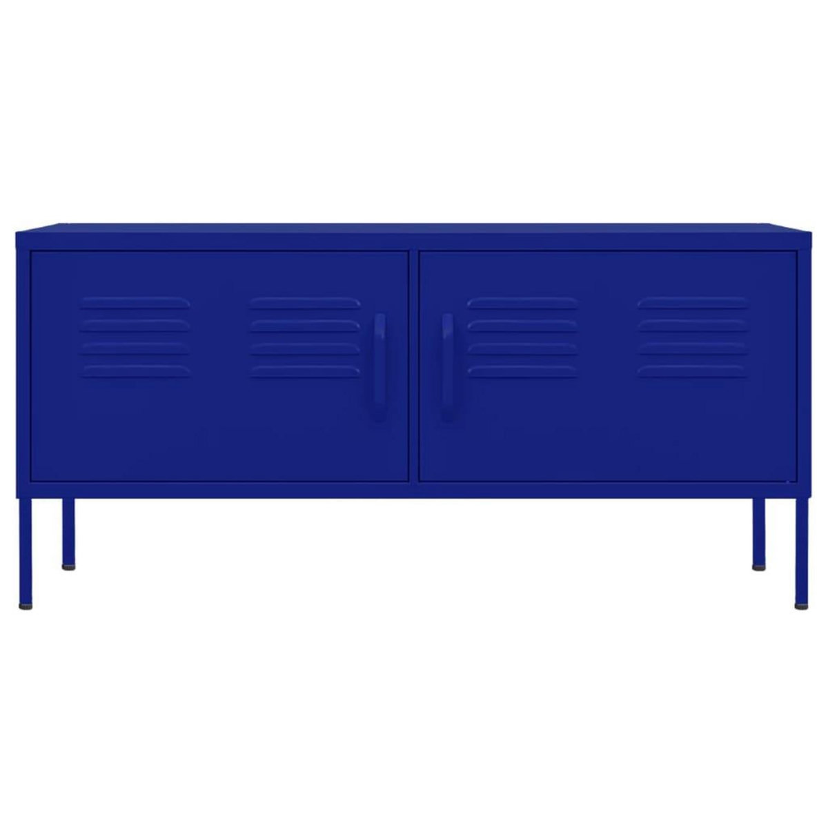 VIDAXL Meuble TV Bleu marine 105x35x50 cm Acier