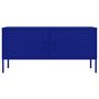 Voir la diapositive 3 : VIDAXL Meuble TV Bleu marine 105x35x50 cm Acier