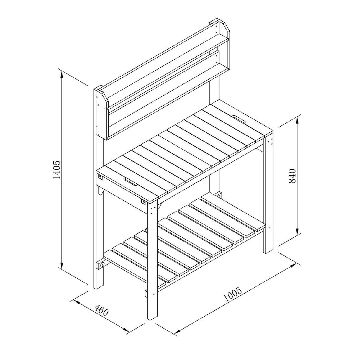 Sunny Table rempotage plateau coulissant