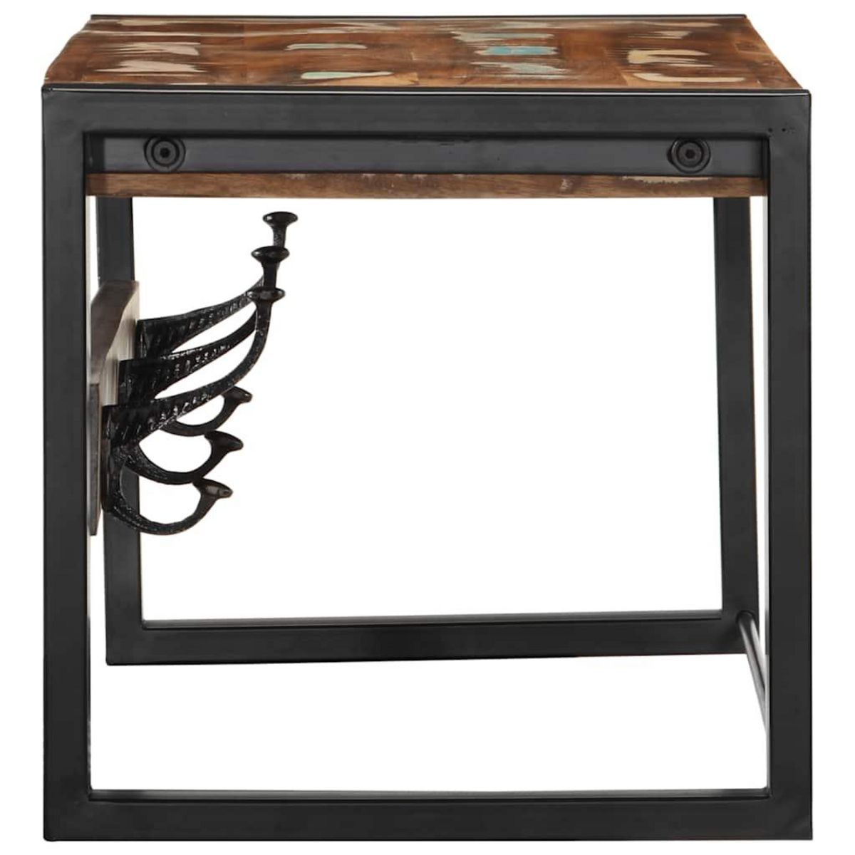 VIDAXL Porte-manteau multicolore 80x35x35 cm bois massif recuperation