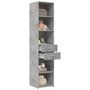 Voir la diapositive 3 : VIDAXL Buffet haut gris beton 40x42,5x185 cm bois d'ingenierie